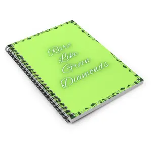 Rare Like Green Diamonds Self Motivational Notebook with Unique Design