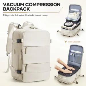 Large Capacity Travel Backpack for Women & Men with Vacuum Compression, Large Capacity with 3 Packing Cubes and Laptop Compartment, Weekender Bag for Hiking, Overnight, Summervibes, Personal Item Flight Approved