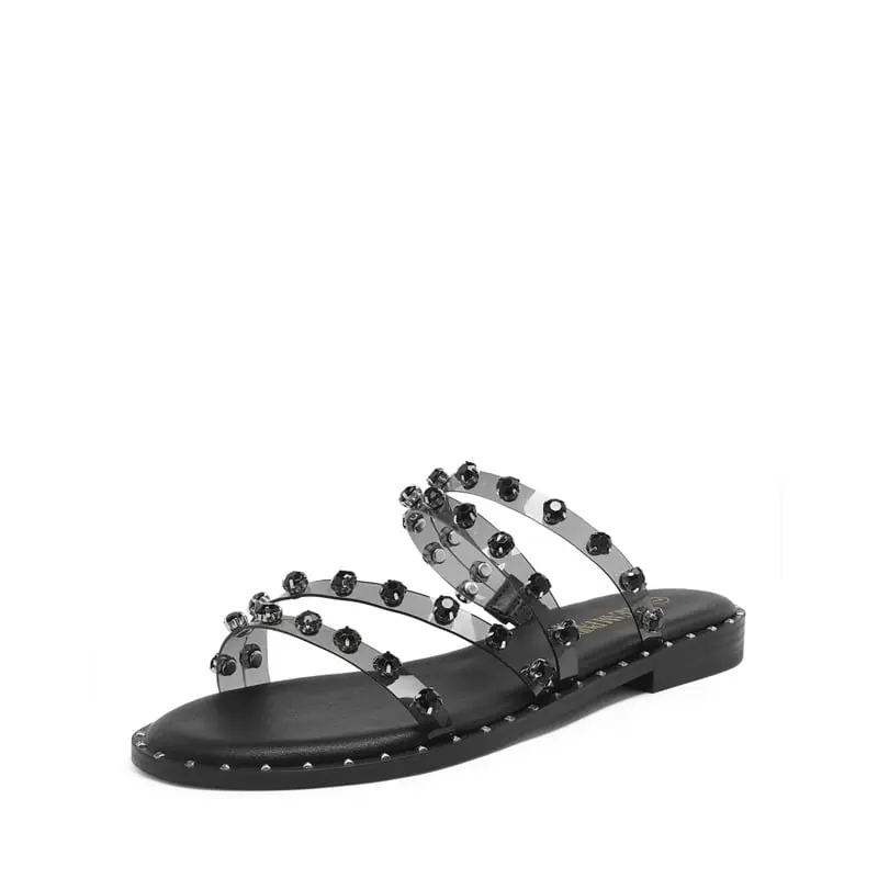 BLACK CLEAR RHINESTONE