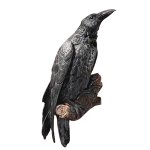 Artistic Crow Resin Sculpture - Decorative Nature Animal-Shaped Hanging Ornament, Home Courtyard Desktop Crow Hanging Decor Craft Figurine