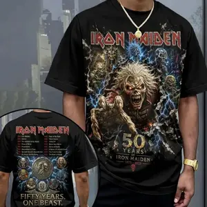 Iron Maiden 2026 World Tour 3D T Shirt Music Apparel 1RQ KA4