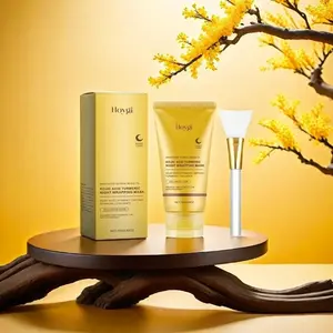 Kojic Acid & Turmeric Peel Off Mask, Moisturizing Facial Mask with Brush, Hydrating Facial Skin Care Product for Women & Men