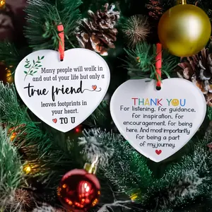 Christmas Ornaments of tree, xmas smooth print decoration,for Friends, Sister, Family Christmas decorations Gifts,Gift for Christmas 2024 ornament