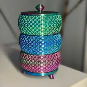 Stacking Jewelry Trinket Box - Personalizable Multi-Colored Design, Unique Stackability, Versatile Jewelry Holder
