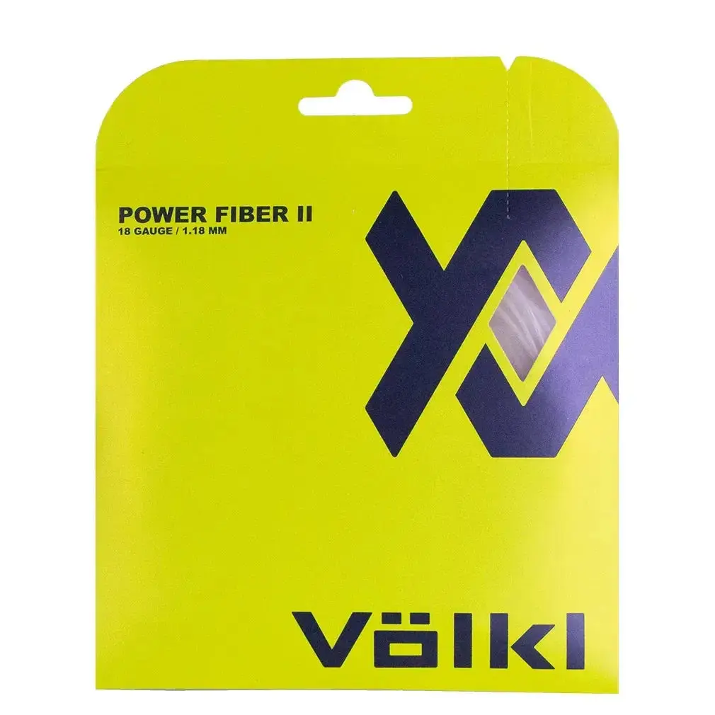 Power-Fiber II 18g Badminton String, Synthetic Multi-Filament Polyamide Fiber with High-Pressure Resin Construction