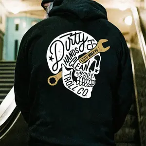 Troll Co Work Hard Dirty Hands Clean MoneyHoodie/ Sweater/ T-Shirt For Menswear, Street Style Full Color, Classic Design Featuring, Funny Graphic Tee,  Fathers Day Mens , Tops, Unisex