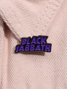 Heavy Metal Rock Band Enamel Pin, Creative Sabbath Style Brooch for Casual Wear, Unisex Accessory for All Seasons