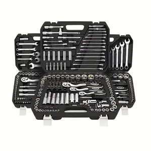 Hot 46pcs/ Set Ultimate Auto Mechanic Tool Kit, Premium Ratchet Torque Wrench & Diverse Screwdriver Set, Ultra-Portable, All-In-One Solution For Car, Bike, & Motorcycle Maintenance, Tools Accessory-2024