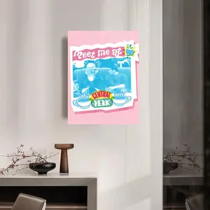 Painting Calligraphy Minimalist Inner TV Frame Classic Painting Elevate Your Space Light Luxury Inner Frame F-Friends Decor Create a Premium Home Show Vibe No Drilling Needed Easy to Hang HD Art Inner Frame