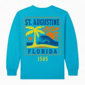 St. Augustine Sunset Long Sleeve Shirt – Turquoise