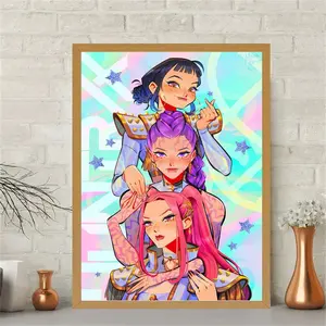 Frameless Huntress Group Fashion Art Canvas Print, Wall Art Room Decoration Poster, Home Decor Posters, Bedroom Trendy Art Prints