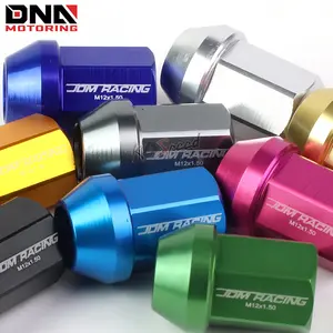 JDM Close-End Aluminum 20 Lug Nuts Set+Adapter M12X1.5 25mm OD/35mm Tall