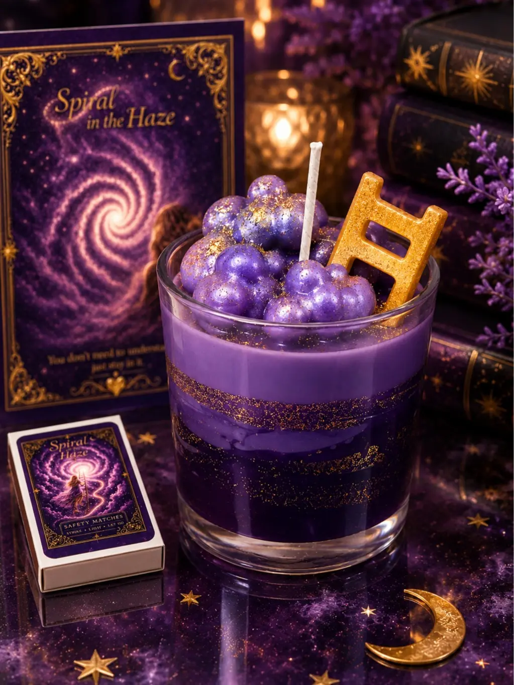 Light Me At Midnight Candle Collection: Spiral In The Haze
