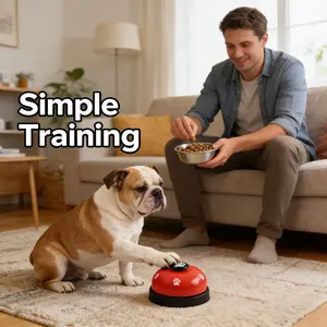 Metal Bell Pet Training Toy, Interactive Sound Device for Cats and Dogs, No Battery Needed, Attracts Attention, Ideal Signal Equipment