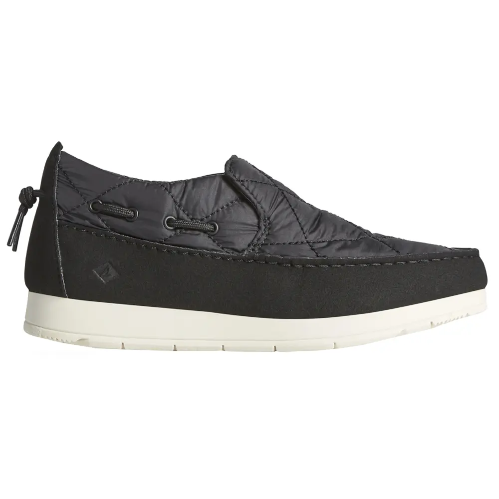 Sperry Womens Sperry Moc-Sider Quilted Nylon Flats Casual - Black