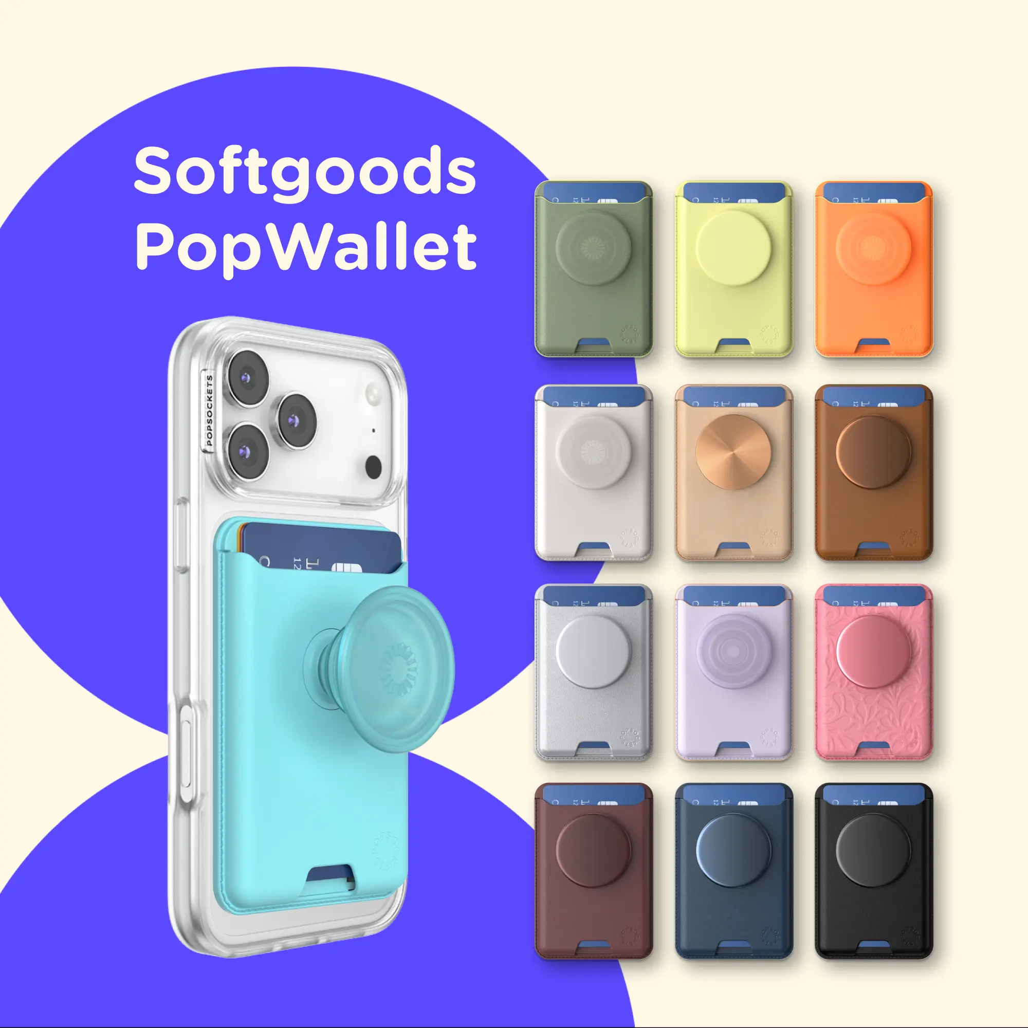 Softgoods PopWallet+ for MagSafe - Magnetic Phone Wallet and Phone Stand - PopSockets Softgoods PopWallet+ for MagSafe - Magnetic Phone Wallet and Phone Stand - PopSockets