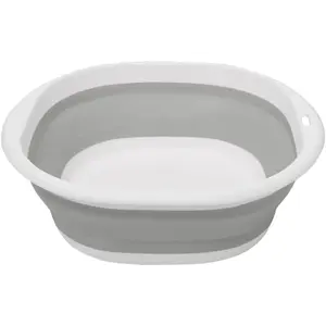 PrimPick Collapsible Wash Basin Foldable Washing Dish Tub Portable Dishpan Organizer Color Contrast Space Saving Storage Container for Household Cleaning Camping Hiking Picnic Collapsible Foot Bath