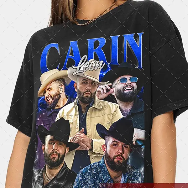 Carin Leon Mexican Singer Vintage T-Shirt, Limited Collection Music Homage Top