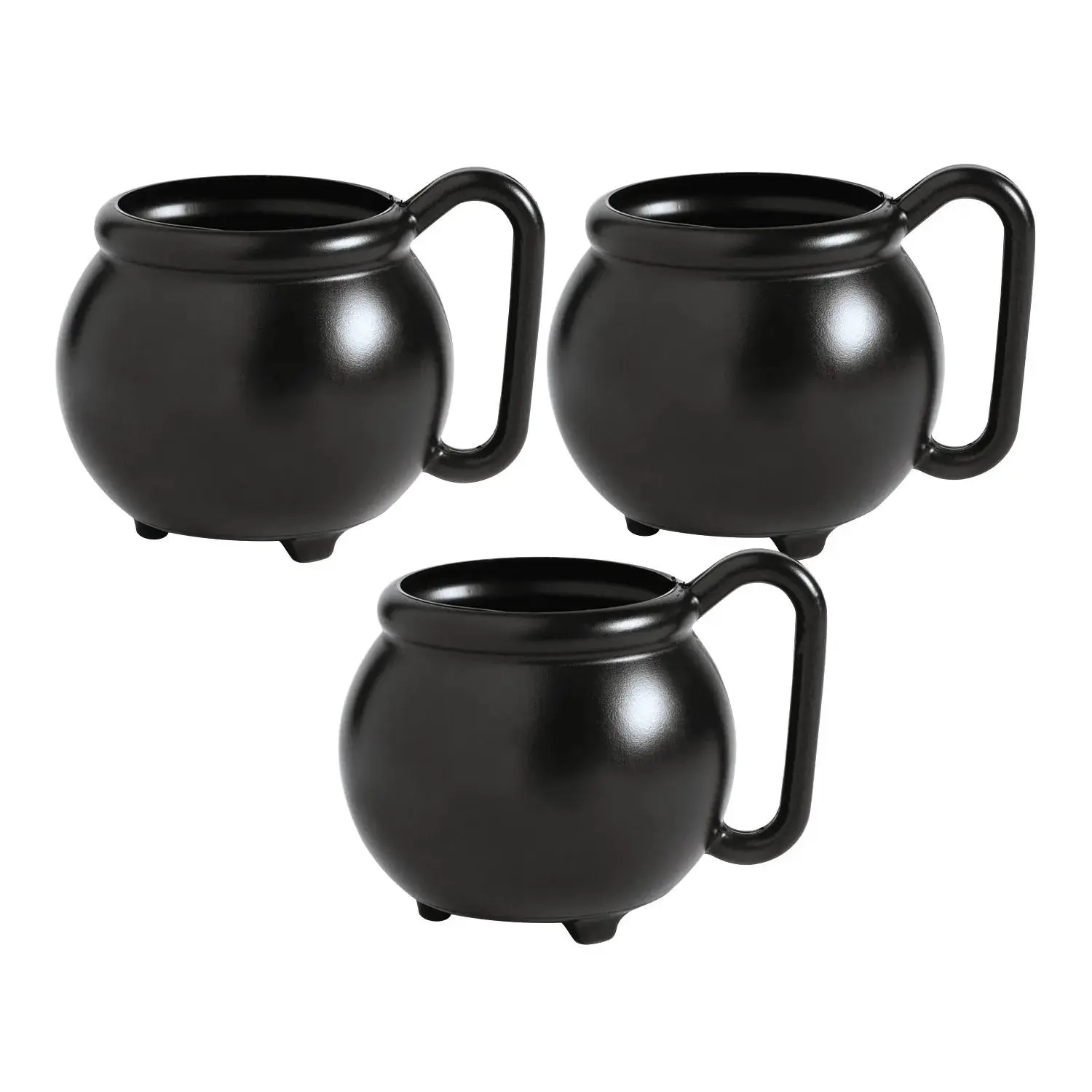 Stylish BPA-Free Reusable Plastic Cauldron Cups - 3 3/4" Size, 12 oz Capacity, 12 Ct, for Beverage, Coffee, Drink Use, Reuse