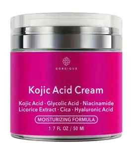 Kojic Acid Cream 1.7 oz/50 ml Hidrata y mejora el tono de piel Korean Skincare Glycolic Acid, Niacinamide, Hyaluronic, Centella Asiatica, Moisturizing