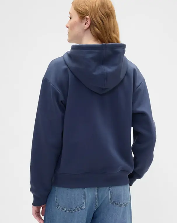 Relaxed Gap Logo Zip Hoodie_Navy Cherries - TikTok Shop