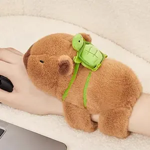Rytanda Capybara Clap Circle Toys Slap Snap Wrap Wristband Bracelet Capybara Plush Hand Ring Fun Pop Circles Kids  Gift