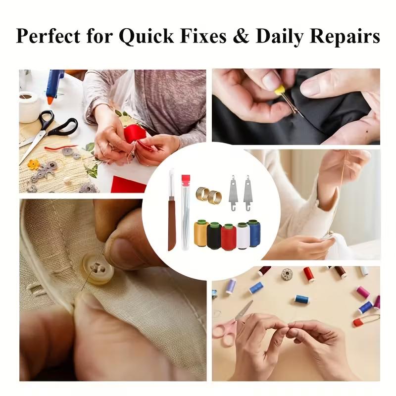 36-piece large-eye steel needle set, slender hand-sewing needle set, suitable for DIY sewing projects, home living room, bedroom, carpet, bedding hand-sewing needles big Repair