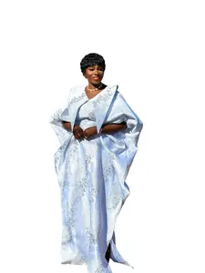 Mariam Luxury brocade boubou dress with head wrap