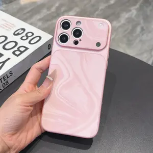 Phone case for the iPhone 17 Pro Max: a modern, multi-color shock-resistant case with a marble-patterned design, compatible with the iPhone 16, 15, 14, 13, 12, and 11