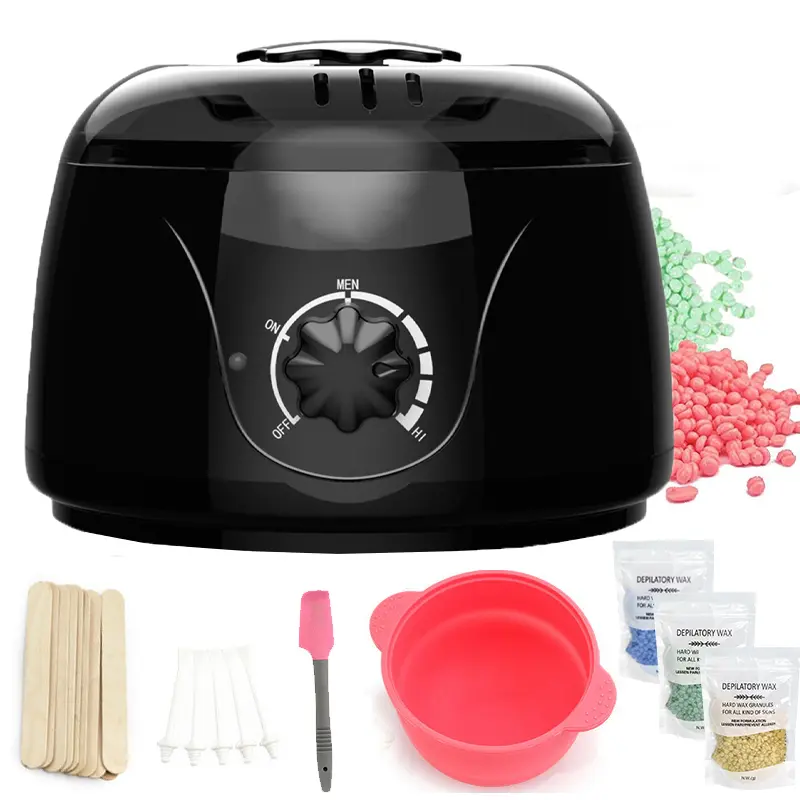 Wax Machine Kit for Hair Removal Nose & Face Waxing Heater and 4 Pack Wax Beans ,15 sticks Kit Depilatory Epilator Wax-melt Pot Paraffin Warmer Heating Machine Waxer Wax Tip Affordable Wax Kit Wax Hair removal,Wax bean Body Care Smooth #BlackFriday