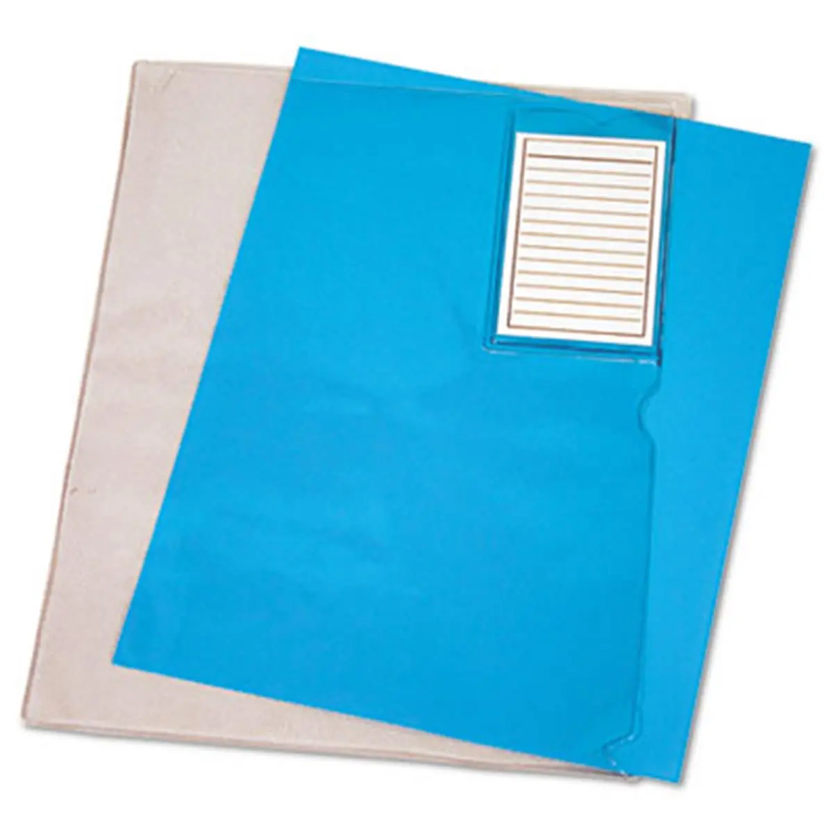 Vinyl Letter-Size File Folder with Pocket, Tear-Resistant Corners, Thumb-Notched, Durable Office Filing Supply, Embossed Grain Finish Compatible with Wallets and Sleeves