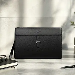Men’s envelope pouch—large capacity, stylish casual design for outings and travel; handheld wrist bag with card slots; portable, high-end, sophisticated minimalist style; suitable for work and shopping; a minimalist fashion gift essential pouch bag.