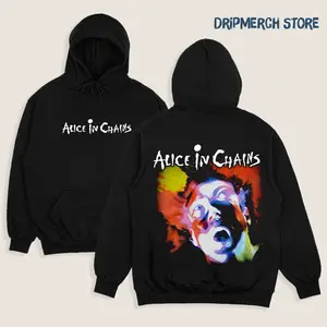 Retro Vintage Earth Wind Music Fire Facelift Alice In Chains Hoodie, 90s Records Rock Cotton Shirt, Double Printed Cotton Unisex Shirt Music Tour Merch Gift for Him Gift For Her Y2K Clothing