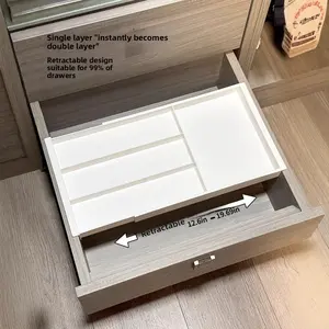 Drawer Layered Storage Divider Box Hanging Telescopic Storage Box Cosmetic Storage Dressing Table Divider Dormitory Drawer