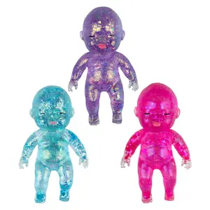 Glitter Baby Squishy,Super Soft Honey-Like Sensory Toy for Stress Relief, Cute & Addictive Sensory Fidget for Kids & Adults