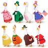 8 Sets Holiday Porch Goose Outfits for 23 inch Plastic/ Cement Goose Seasonal Updates, Halloween Fall Thanksgiving Christmas Gifts Lawn Porch Goose Costume for Patio Yard Lawn Decor Teacher Gifts Grandma Mama
