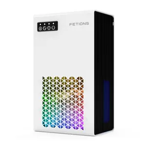 Fetions Portable Dehumidifier, 95oz Tank, High-Efficiency, 7 Color Options, Includes Drain Hose, Perfect for Moisture Control in Bedroom, Bathroom, Kitchen, and Basement, White Air Revitalizer Household Appliances
