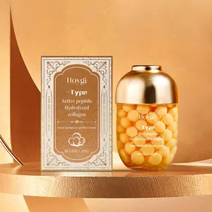 HOYGI Facial Tightening Collagen Capsule Cream | With Soluble Collagen, Hydrolyzed Collagen & Glycerin | Deep Hydration, Anti-Fine Lines, Skin Firming & Plumping | Gentle Non-Irritating, Sensitive Skin Safe Moisturizer