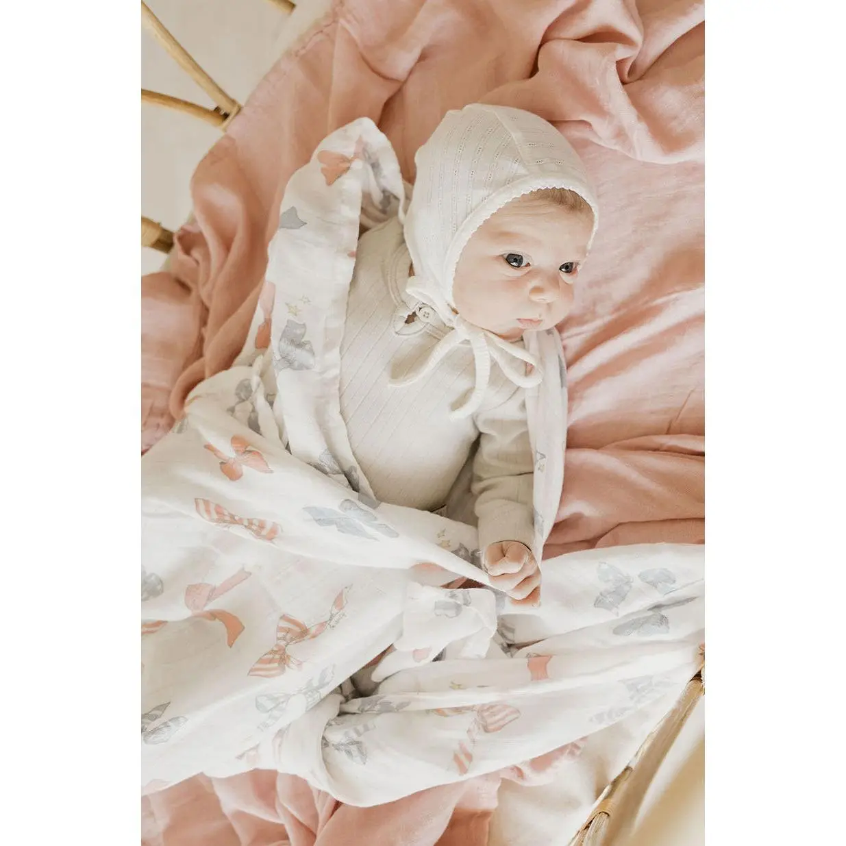 Snuggle Wrap Pastel Pink Swaddle Blanket Set