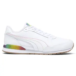 PUMA Mens St Runner V3 Love Wins Lace Up Sneakers Shoes Casual - White