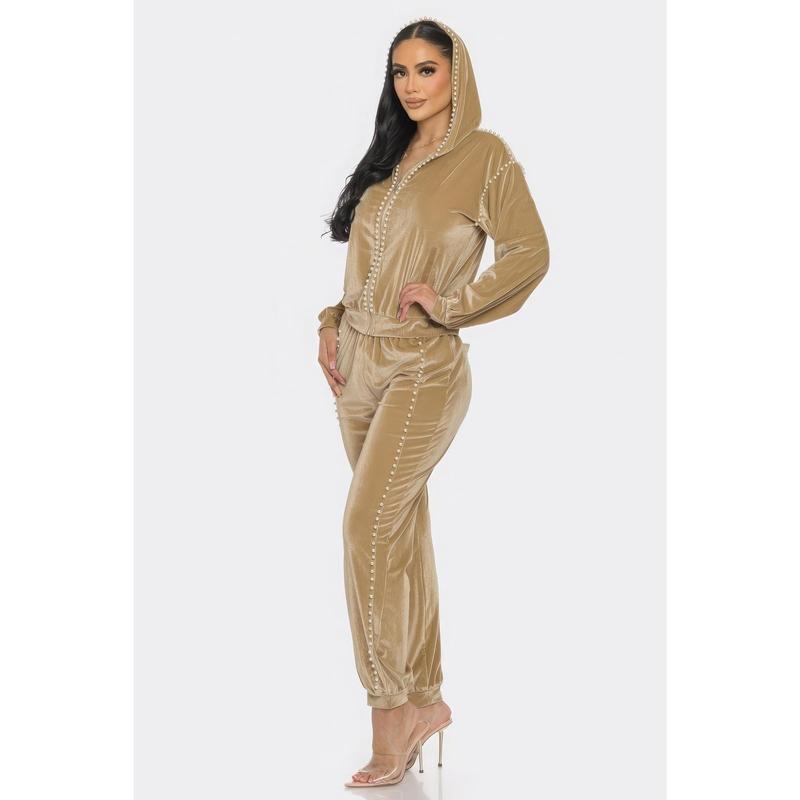 Jogger With Pearls Set