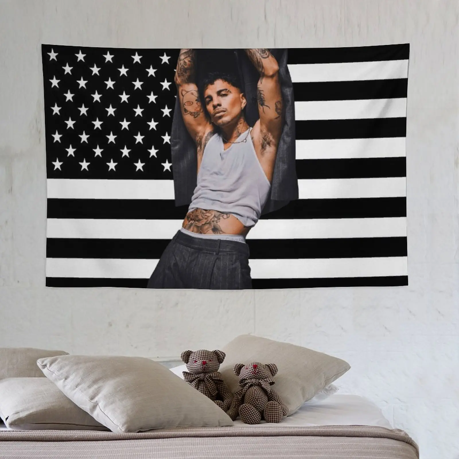 Rauw singer Alejandro Tapestry flag wall hanging art home decoration durable lightweight washable suitable for living room bedroom holiday gift dormitory decoration flag poster 8
