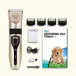 Electric Pet Grooming Kit, 1 Set Rechargeable Low Noise Pet Hair Trimmer with Accessories, Professional Dog Grooming Clipper