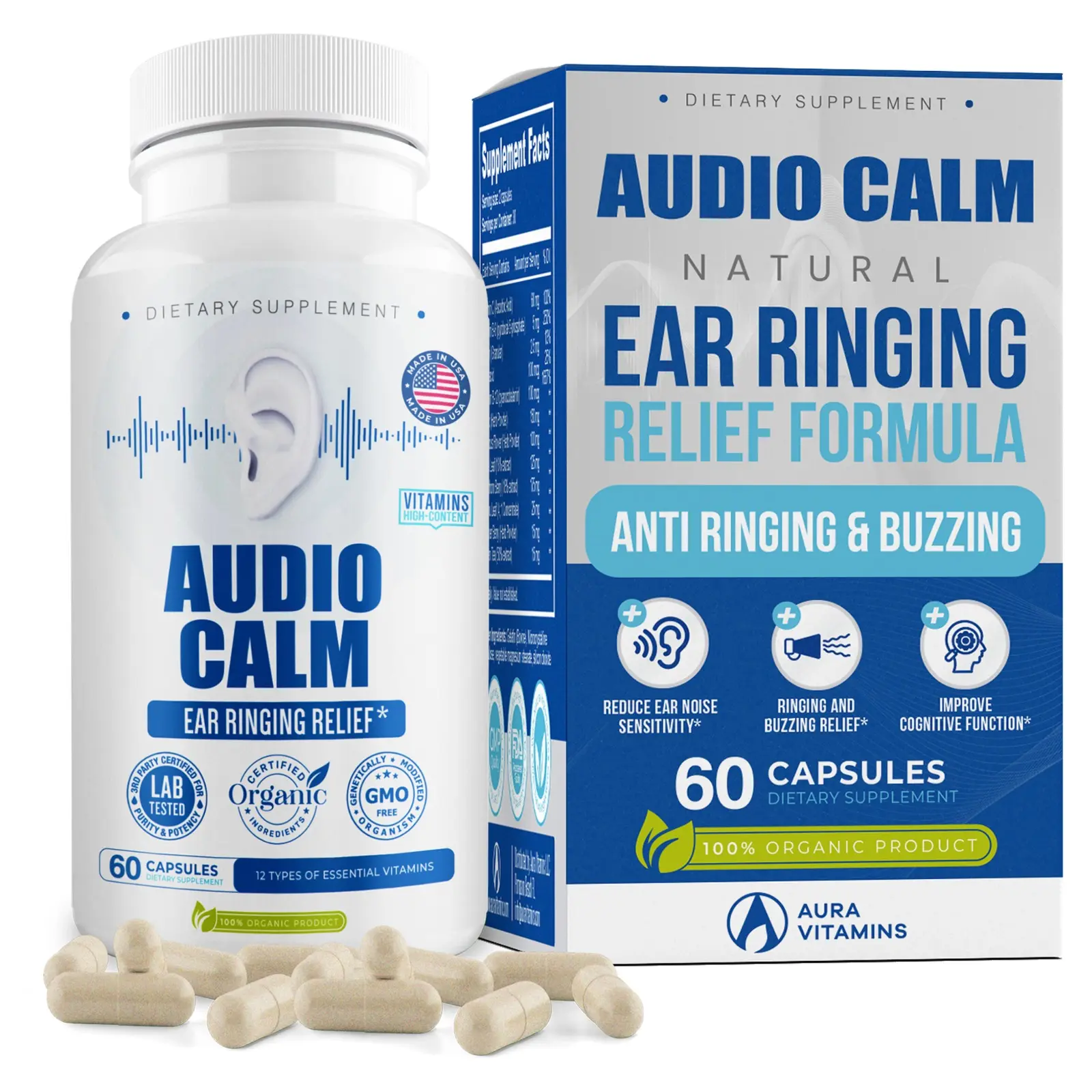 Audio Calm - Tinnitus Relief for Ringing Ears - Ear Health Vitamins ...