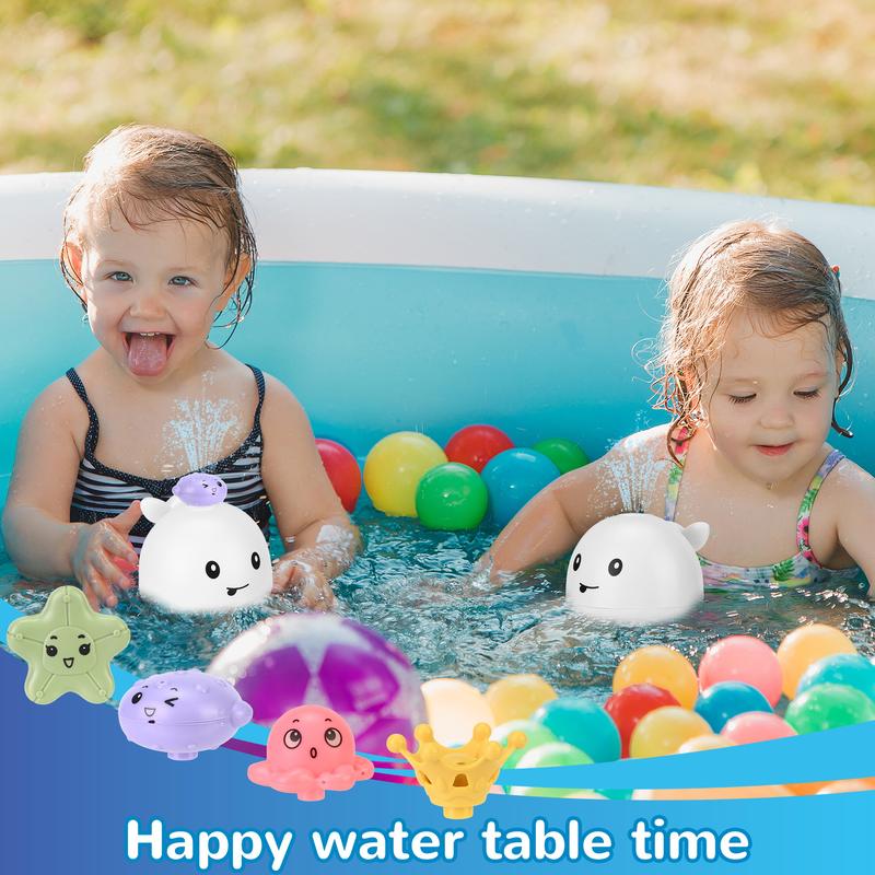 Water Spray Toys Baby Bath Toys with Glowing Whale Design Bathtub Toys for Toddlers Aged 1-3 Interactive Water Games for Babies Aged 6-12-18 Months