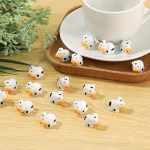 10/50/100 pieces of mini cow statue mini resin cow miniature animal statue fairy garden miniature moss landscape DIY crafts