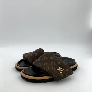 RDLTS- Louis Vuitton Brown Monogram Slide Sandals Size US 8.5