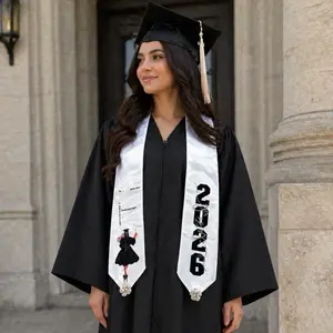 Custom Graduation Stole 2026 Personalized Name & Letter Design Senior Sash for 2026 Graduates