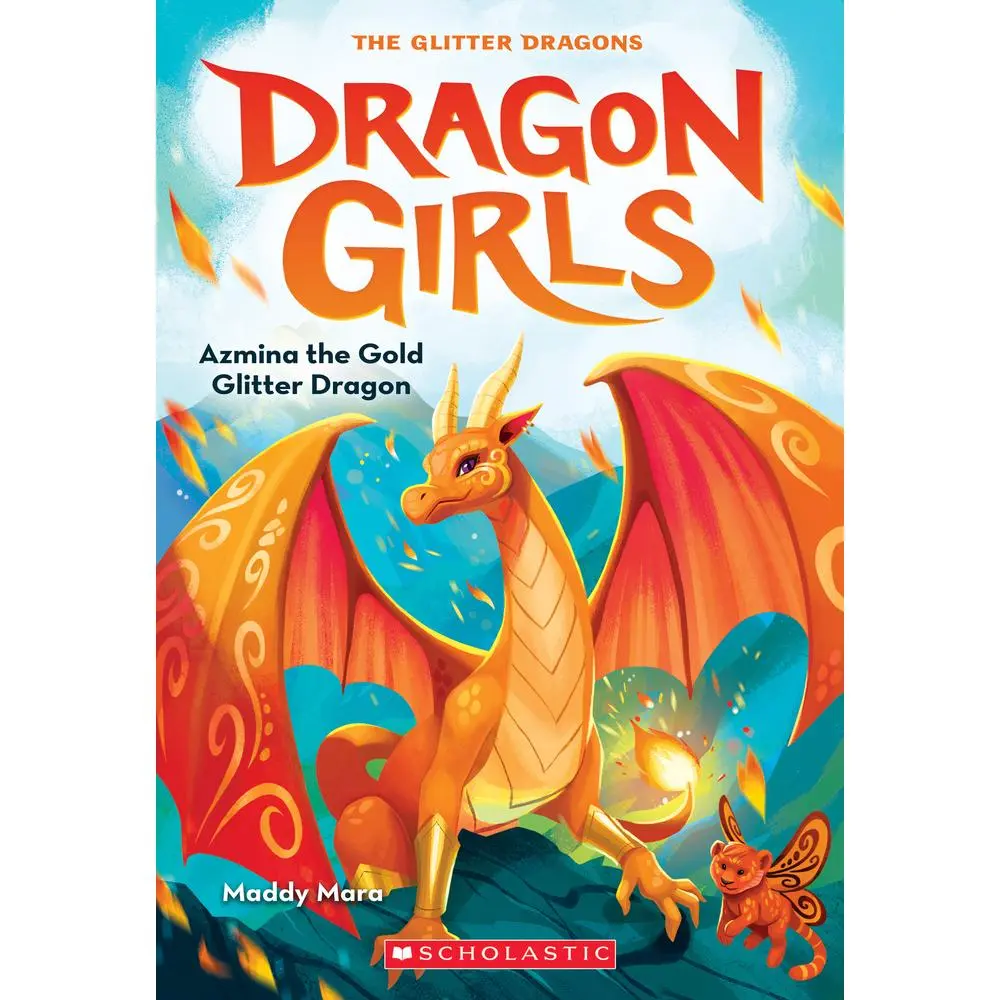 USED Book - Azmina the Gold Glitter Dragon (Dragon Girls #1): Volume 1 by Mara, Maddy (Paperback) - english