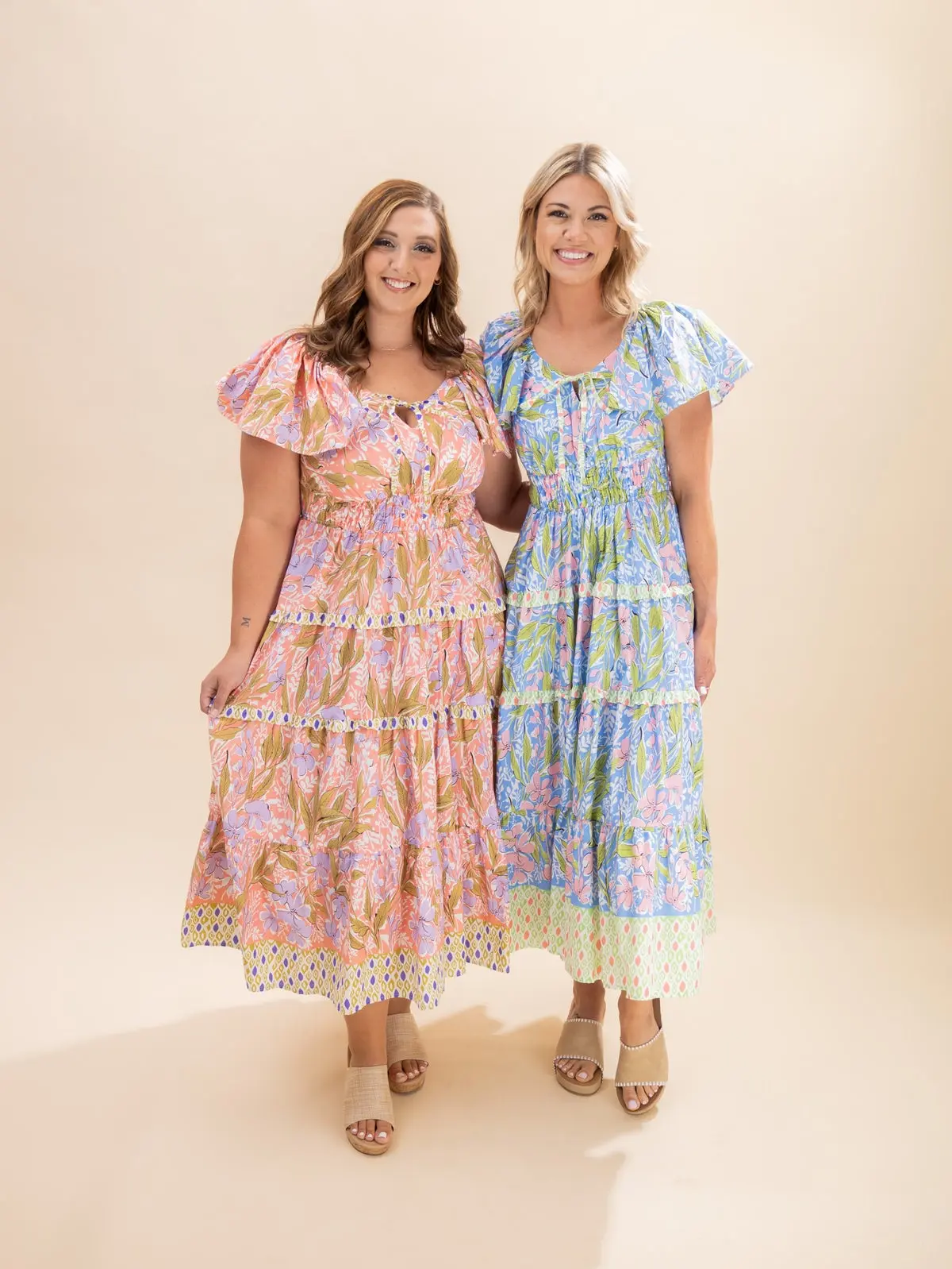 Mixed Print Tiered Midi Dress | S - L Umgee - TikTok Shop